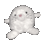 A bunny plush vertically spinning.